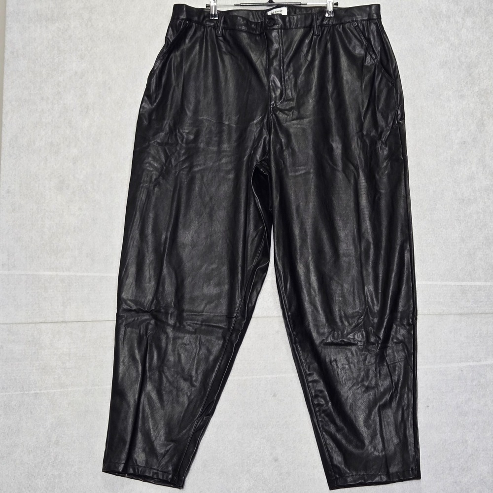 Juicy Couture Womens Faux Leather Pants Black JC299B RRLP Plus Size 18W NWT